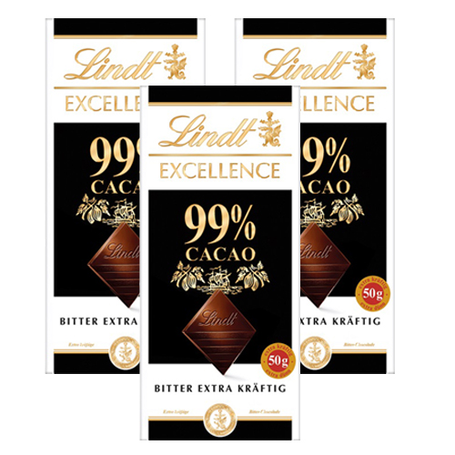 Lindt - Excellence 99% Cacao - 3x 50g Top Merken Winkel